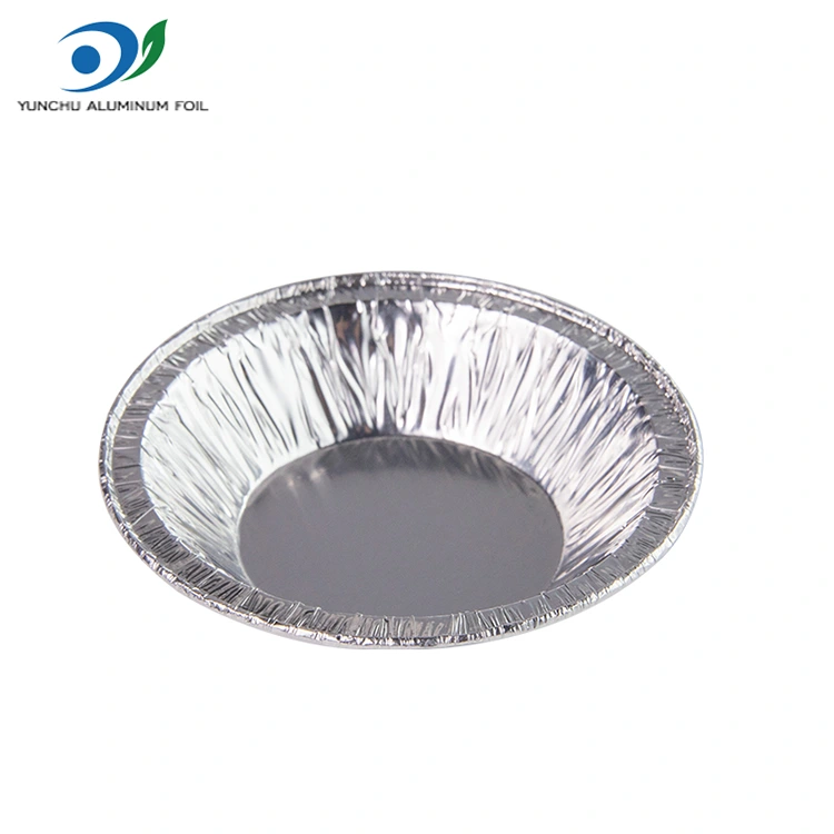 Yuvarlak tart tepsisi gümüş alüminyum folyo gıda kabı