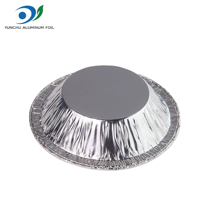 Yuvarlak tart tepsisi gümüş alüminyum folyo gıda kabı