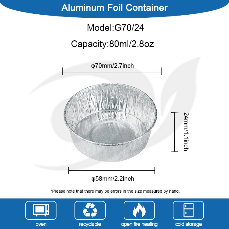 Kek pişirme fincanı gümüş alüminyum folyo gıda kabı
