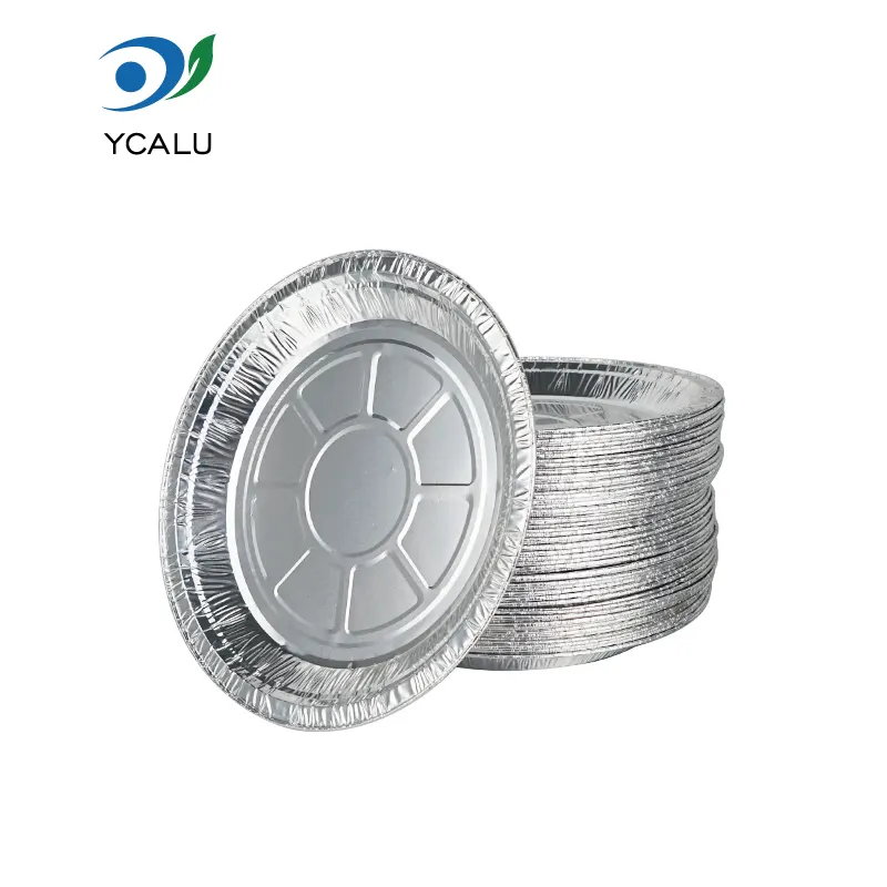 Tek kullanımlık diskli hava fritözü Gümüş Alüminyum Folyo Gıda Kapları