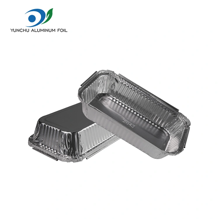 Tek kullanımlık fast food kutusu barbekü gümüş alüminyum folyo kaplar
