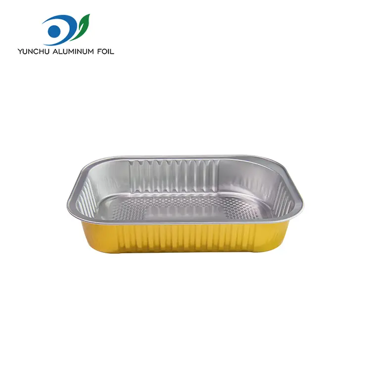 Tek kullanımlık dikdörtgen yemek alüminyum folyo kaplar