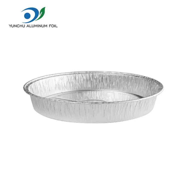 Paket Yemek İçin Tek Kullanımlık Yuvarlak Gümüş Alüminyum Folyo Kapları Paket Yemek İçin Tek Kullanımlık Yuvarlak Gümüş Alüminyum Folyo Kapları