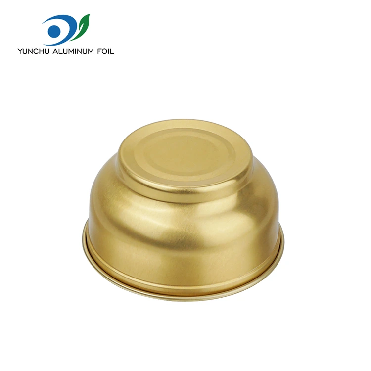 Tek Kullanımlık Yuvarlak Küçük Altın Kase Alüminyum Folyo Kapları