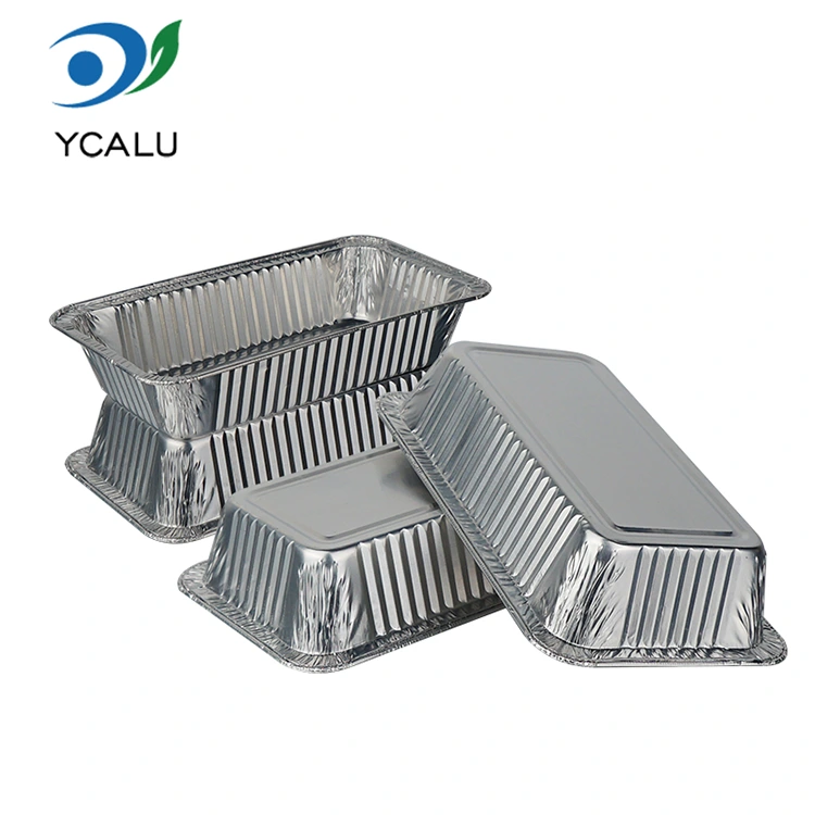 Tek Kullanımlık Gümüş Fırın Izgara Hava Fritözü Gümüş Alüminyum Folyo Gıda Kapları