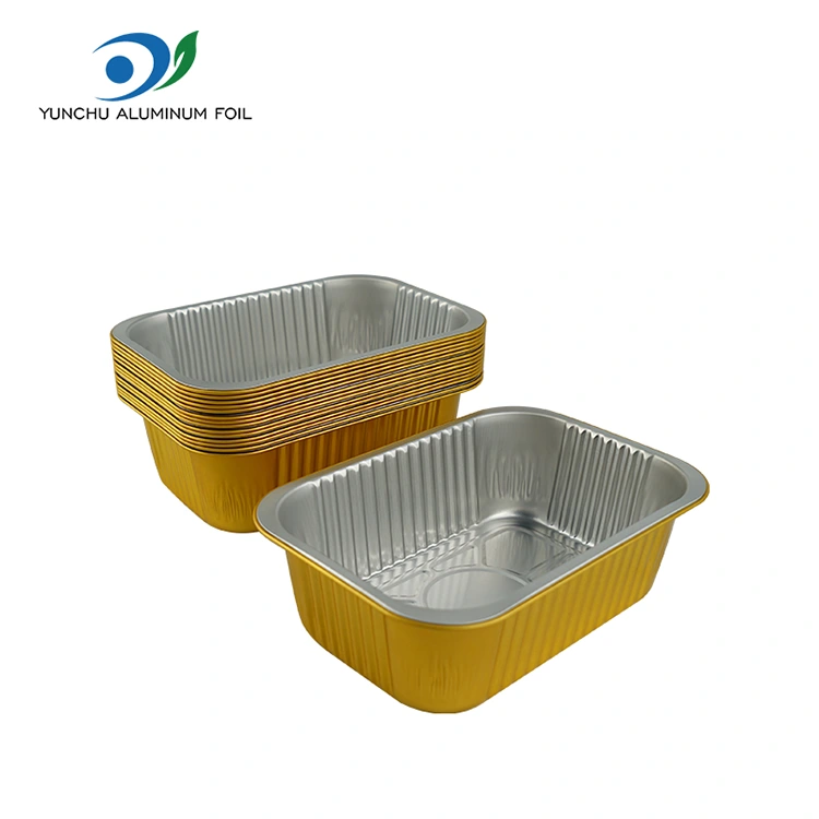 Tek kullanımlık kare conta Gratin alüminyum folyo kaplar