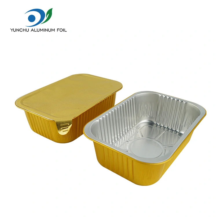 Tek kullanımlık kare conta Gratin alüminyum folyo kaplar