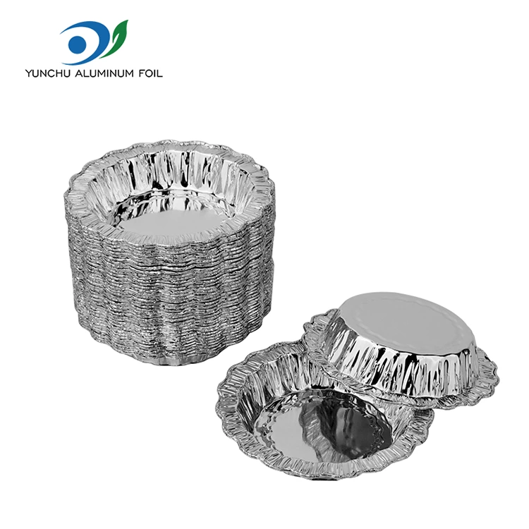 Dantel yuvarlak pişirme keki Gümüş Alüminyum Folyo Kaplar