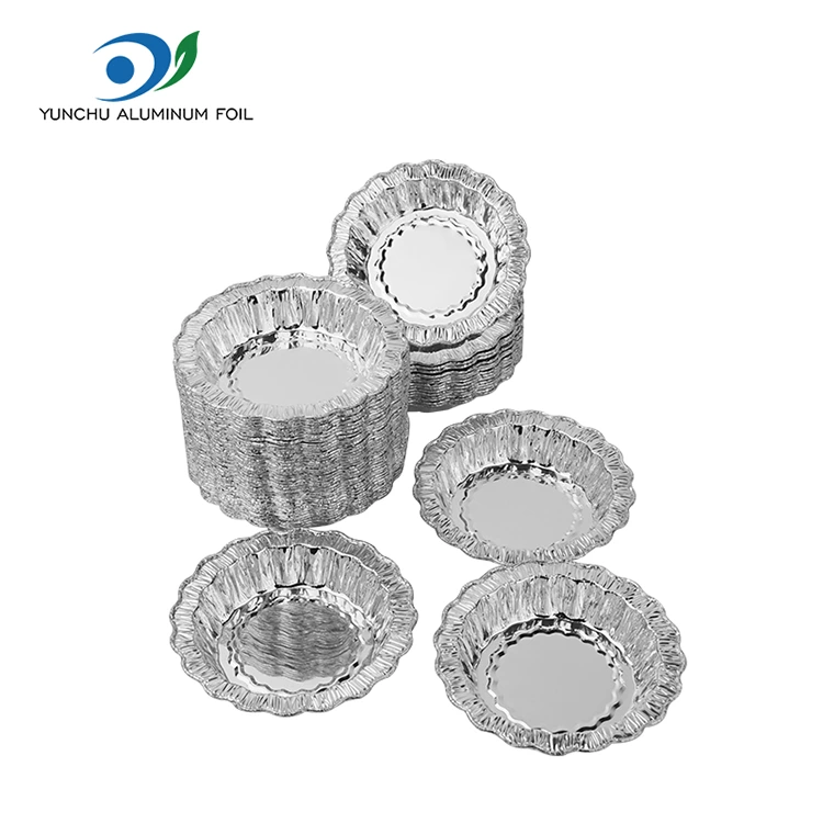 Dantel yuvarlak pişirme keki Gümüş Alüminyum Folyo Kaplar