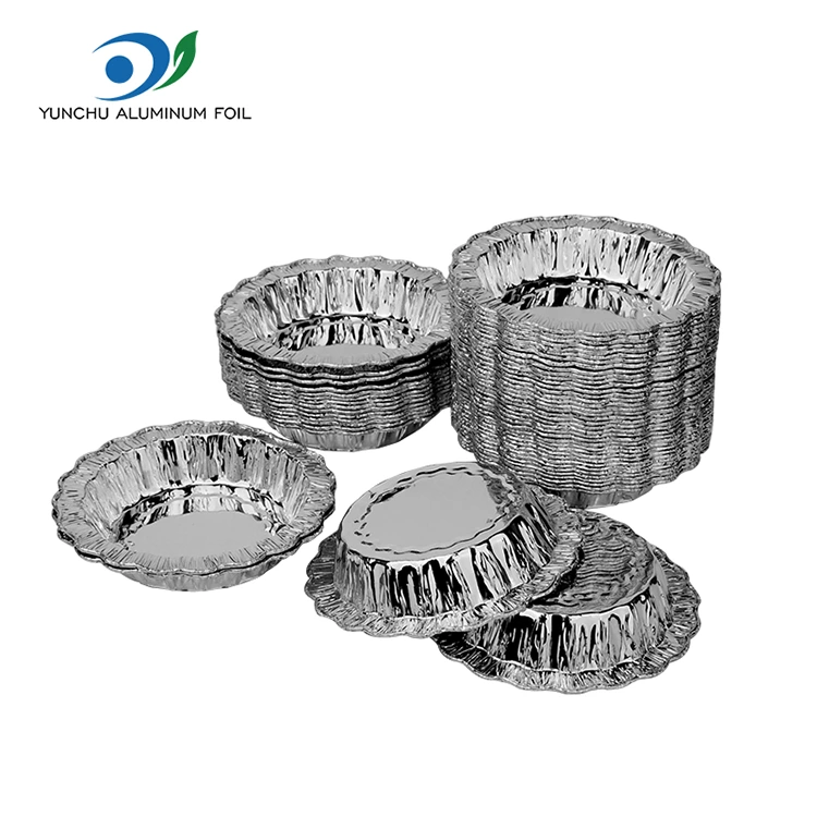 Dantel yuvarlak pişirme keki Gümüş Alüminyum Folyo Kaplar