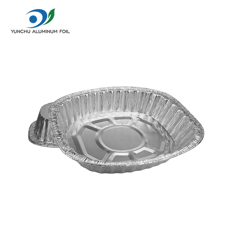 Büyük Kapasiteli Tavuk Griddle Gümüş Alüminyum Folyo Kaplar