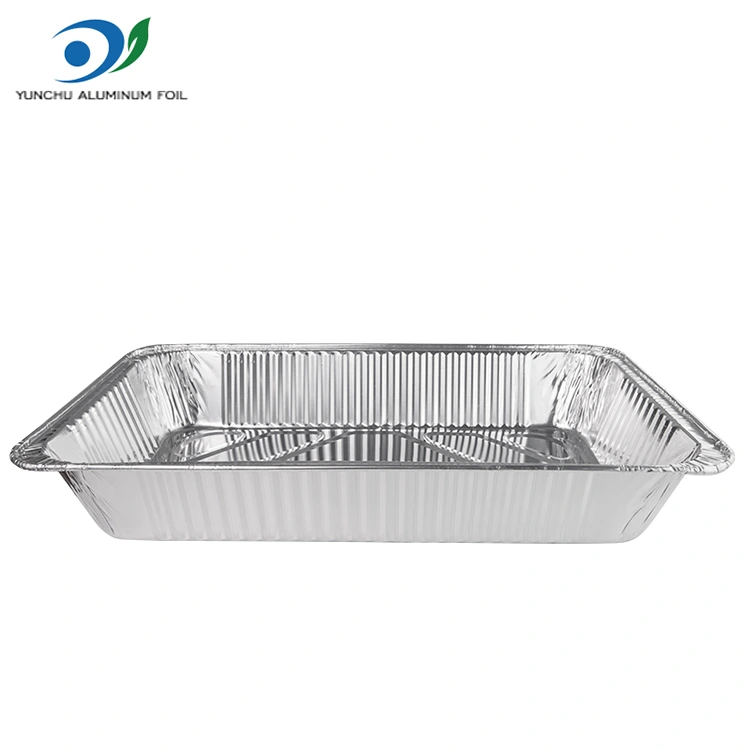 Büyük kapasiteli açık fırın tepsisi gümüş alüminyum folyo kaplar Büyük kapasiteli açık fırın tepsisi gümüş alüminyum folyo kaplar