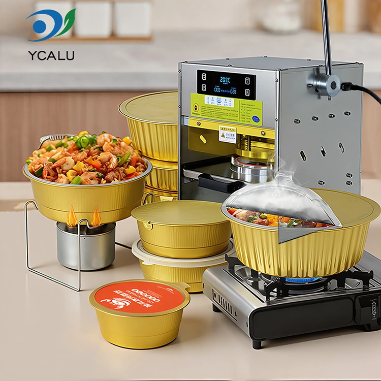 Altın Alüminyum Folyo Kaplı Manuel Isı Kapama Makinesi