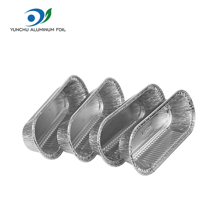 Oval Hava Friteri Gümüş Alüminyum Folyo Kaplar Pişirme