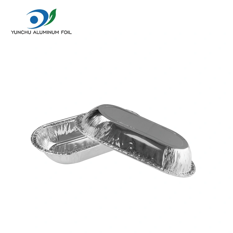 Oval kızartma gümüş alüminyum folyo gıda kabı
