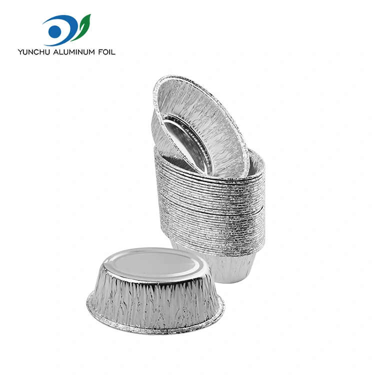 Oval Buğulanmış Kek Gümüş Alüminyum Folyo Gıda Kabı