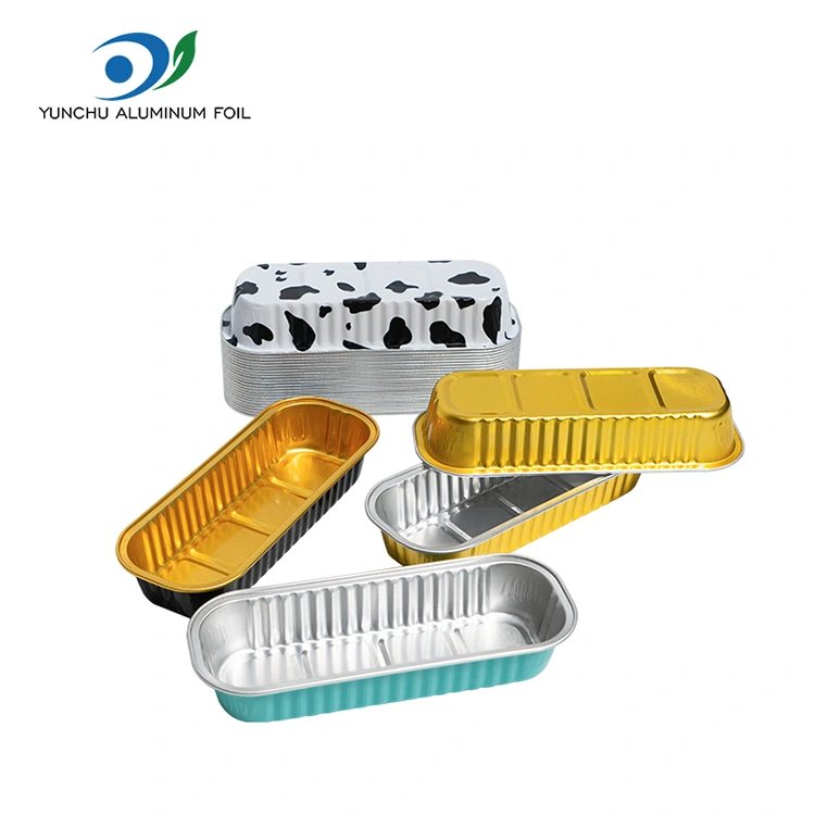 Dikdörtgen Pişirme Kek Pürüzsüz Duvar Alüminyum Folyo Kaplar Dikdörtgen Pişirme Kek Pürüzsüz Duvar Alüminyum Folyo Kaplar