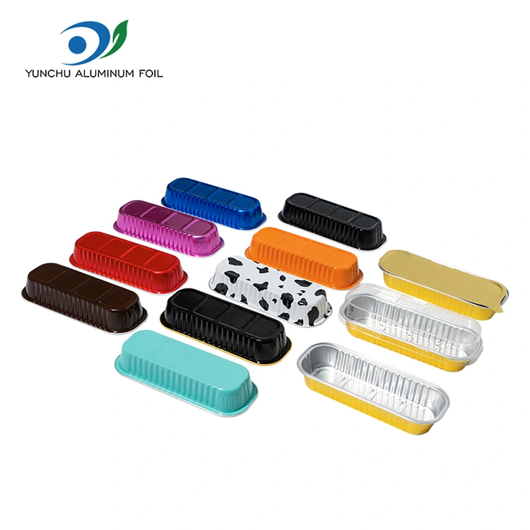 Dikdörtgen Pişirme Kek Pürüzsüz Duvar Alüminyum Folyo Kaplar