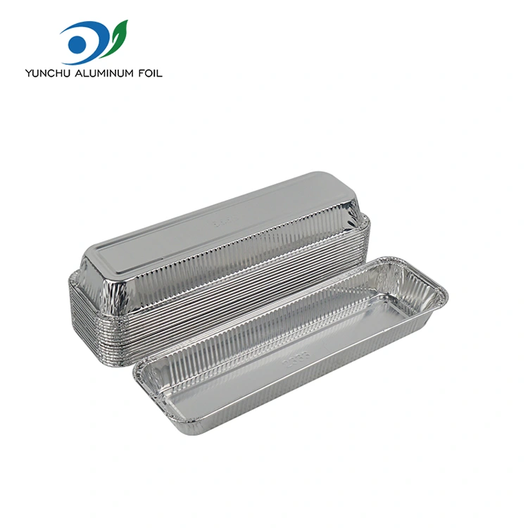 Dikdörtgen Ekmek Hava Fritöz Gümüş Alüminyum Folyo Kaplar