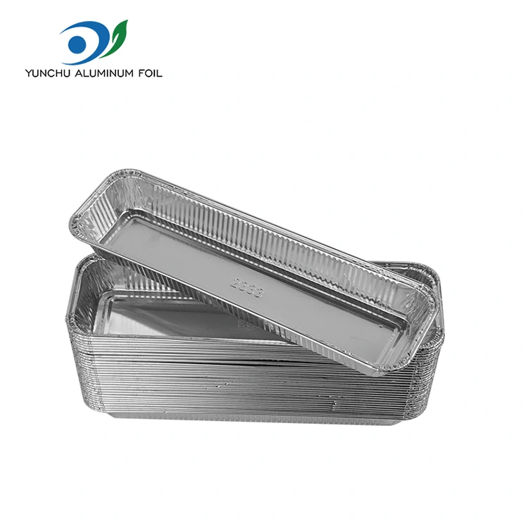 Dikdörtgen Ekmek Hava Fritöz Gümüş Alüminyum Folyo Kaplar