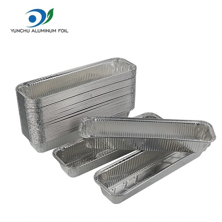 Dikdörtgen Ekmek Tepsisi Pişirme Gümüş Alüminyum Folyo Kaplar