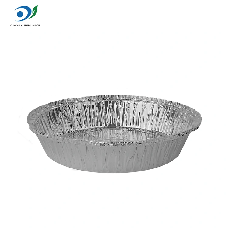 Yuvarlak Hava Fritöz Tencere Gümüş Alüminyum Folyo Yemek Konteyneri Yuvarlak Hava Fritöz Tencere Gümüş Alüminyum Folyo Yemek Konteyneri
