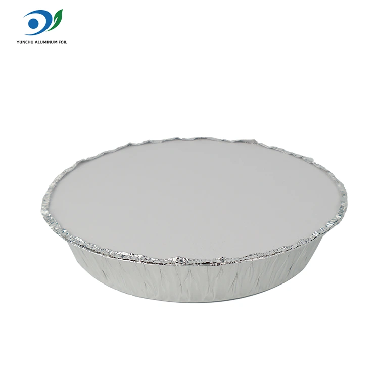 Yuvarlak Hava Fritöz Tencere Gümüş Alüminyum Folyo Yemek Konteyneri
