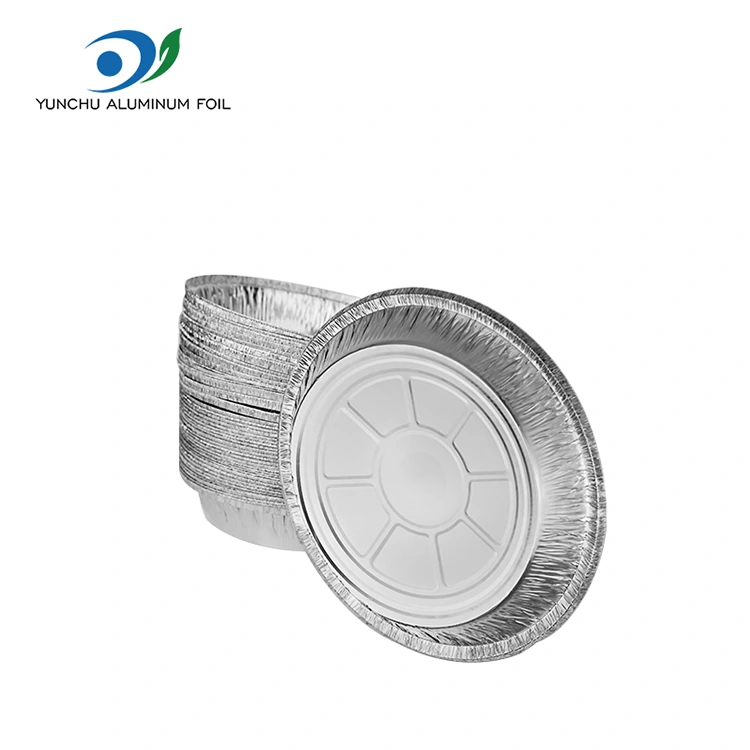 Yuvarlak hava fritöz fırın gümüş alüminyum folyo kaplar Yuvarlak hava fritöz fırın gümüş alüminyum folyo kaplar