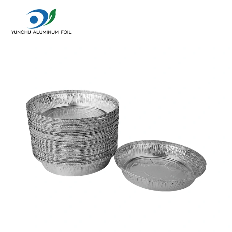 Yuvarlak hava fritöz fırın gümüş alüminyum folyo kaplar