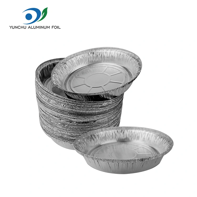 Yuvarlak hava fritöz fırın gümüş alüminyum folyo kaplar