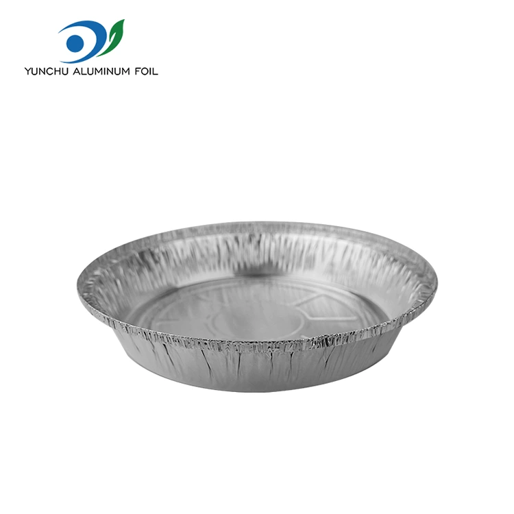 Yuvarlak hava fritöz fırın gümüş alüminyum folyo kaplar