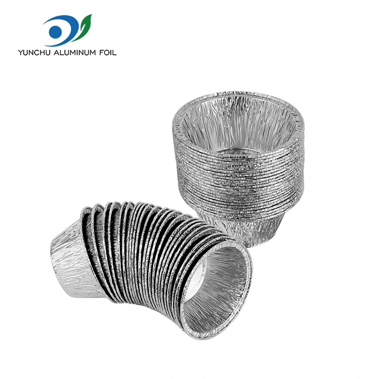 Yuvarlak fırın kek gümüş alüminyum folyo gıda kabı