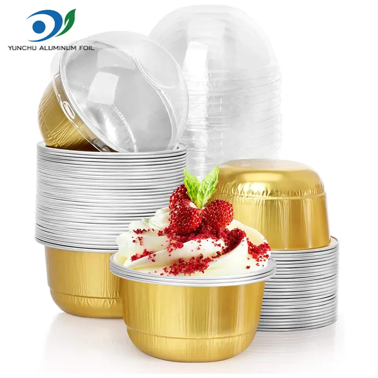 Altın Alüminyum Folyo Tatlı Bardağı –150 ml Kubbe Şekli