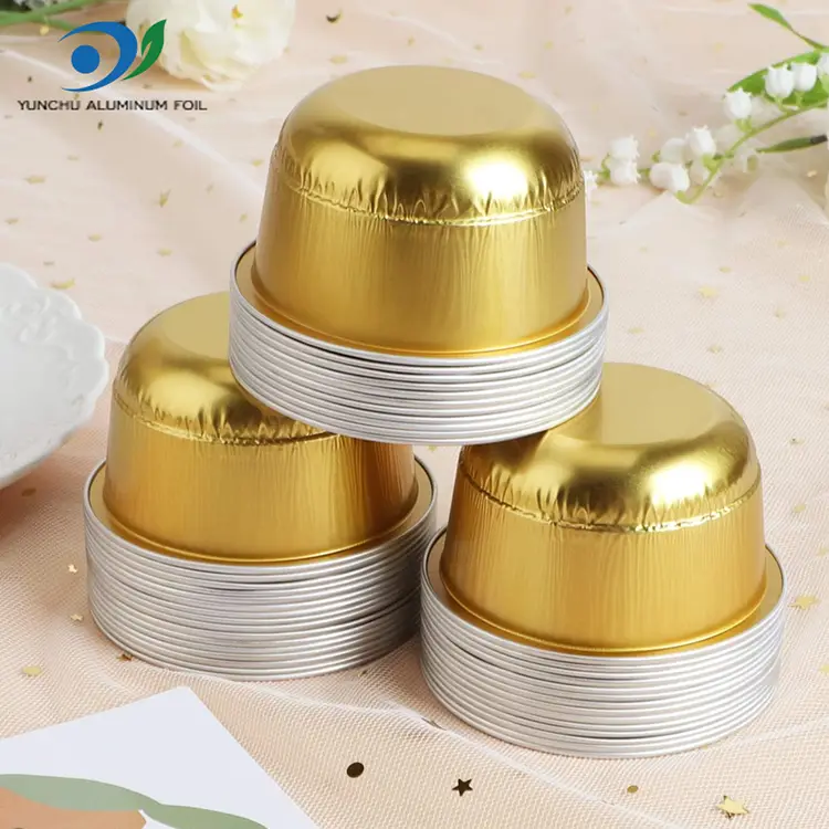 Altın Alüminyum Folyo Tatlı Bardağı –150 ml Kubbe Şekli