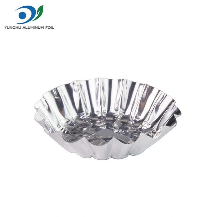Yuvarlak Yumurta Tart Oyuncak Pişirme Gümüş Alüminyum Folyo Yemek Konteyneri