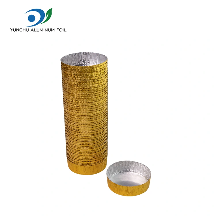 Yuvarlak küçük pişirme Gümüş Alüminyum Folyo Gıda Kabı