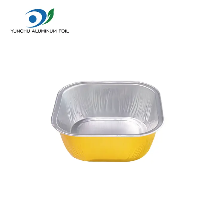 Kare Renk Pişirme Pürüzsüz Duvar Alüminyum Folyo Kaplar