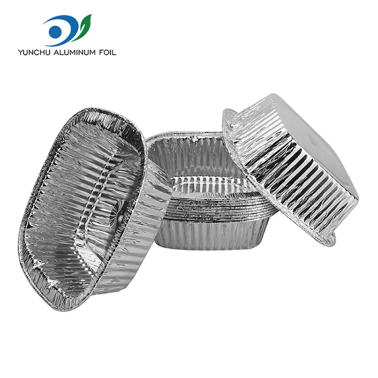 Kare Gümüş Takeaway Paket Alüminyum Folyo Konteyneri Kare Gümüş Takeaway Paket Alüminyum Folyo Konteyneri